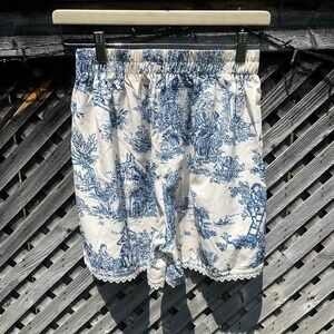 Cider Womens Blue White High Waisted Cottagecore Fairycore Lace Summer Small‎